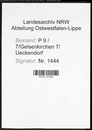 Heiratsregister Standesamt Gelsenkirchen 7 Ueckendorf