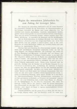 Zweiter Abschnitt. Beginn des neunzehnten Jahrhunderts bis zum Anfang der dreissiger Jahre.