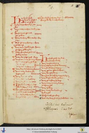 [1r] Provenienzvermerk (Geschenk von Johann Albrecht von Ittner).