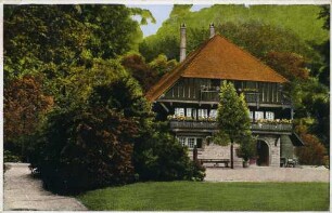 Postkartensammlung Weis mit Ansichten Karlsruhes. Stadtgarten