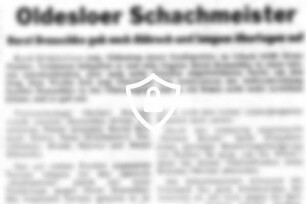 [Name maskiert] wurde Oldesloer Schachmeister