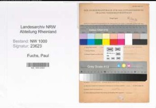 Entnazifizierung Paul Fuchs, geb. 14.06.1897 (Stadtamtmann)