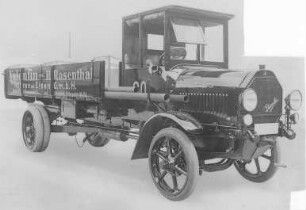 Lastwagen für den Transport eiserner Röhren (Daimler) : Technikgeschichte | Maschinenbau | Verkehrswesen | Autowesen