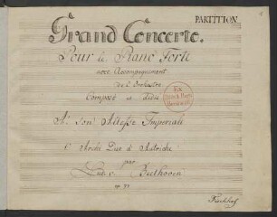 Konzerte; pf, orch; Es-Dur; LvBWV op.73; KinB 73; op.73