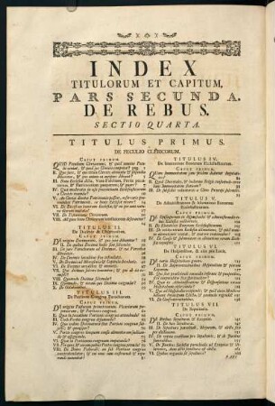 Index Titulorum et Capitum.