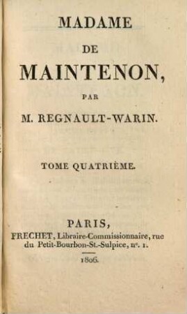 Madame de Maintenon. 4