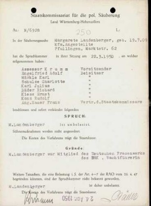 Landenberger, Margarete