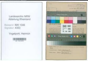 Entnazifizierung Heinrich Vogelpohl , geb. 26.12.1903 (Landwirt)