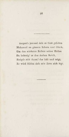 Aergert´s jemand dass es Gott gefallen ...