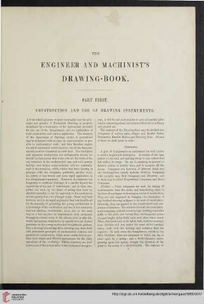 Part first. Construction and use of drawing instruments