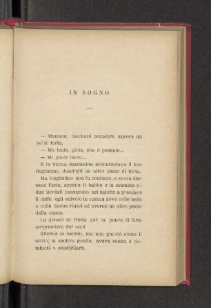 In sogno