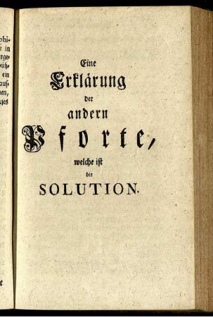 Eine Erklärung der andern Pforte, welche ist die Solution.