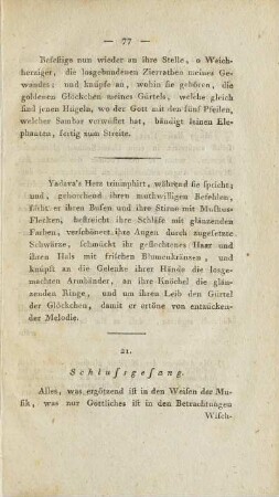 21. Schlussgesang.