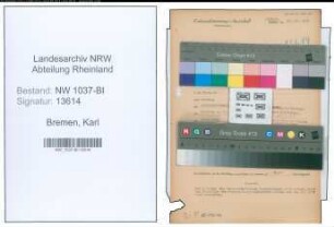 Entnazifizierung Karl Bremen , geb. 31.08.1904 (Steiger)