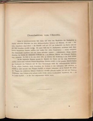 Domherren von Olmütz.