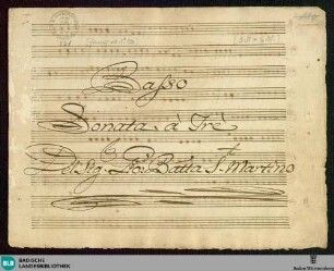 Sonatas - Mus. Hs. 821 : vl (2), b; A