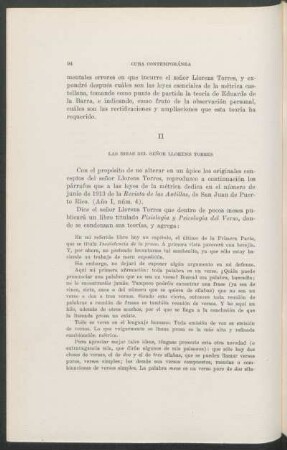 II Las ideas del señor Llorens Torres