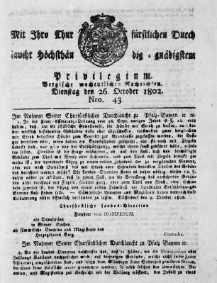 Bergische wöchentliche Nachrichten