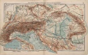 Alpenländer und Österreich-Ungarn, Bodengestalt und Gewässer