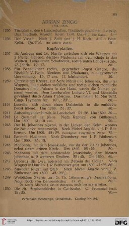 Kupferplatten (Nr. 1237 - 1252)