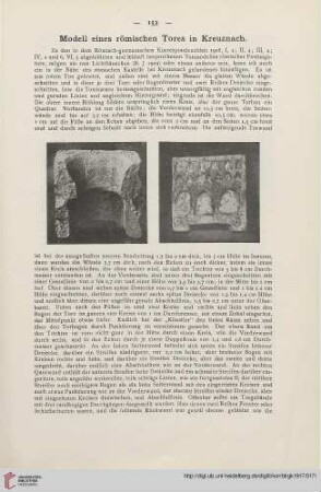 1: Modell eines römischen Tores in Kreuznach