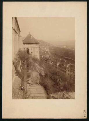 PA 6091, Blick vom Schloß nach Osten mit Neckar und Platanenallee. Foto Sinner (1908)