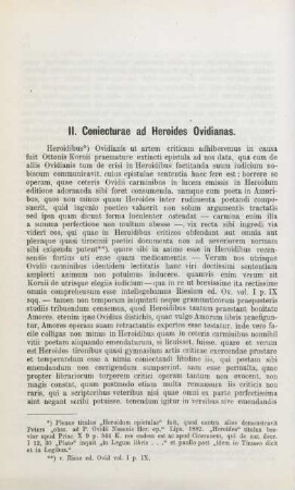 II. Coniecturae ad Heroides Ovidianas