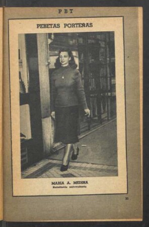 María A. Medina, estudiante universitaria - [Fotografía] : Pebetas porteñas