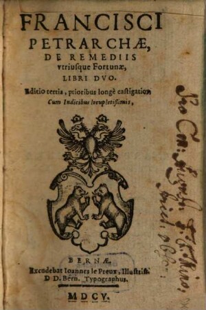 De Remediis utriusque Fortunae : Libri II