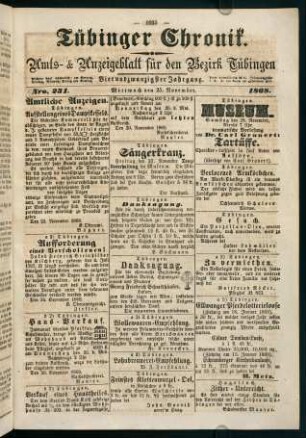 1035-1052, 25. November (Nr. 231) - 29. November (Nr. 234)