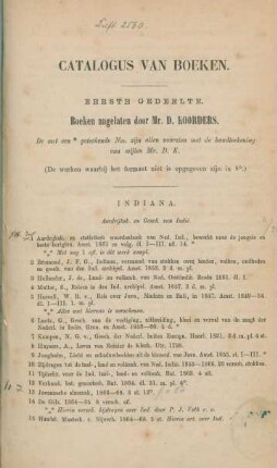 Catalogus van boeken