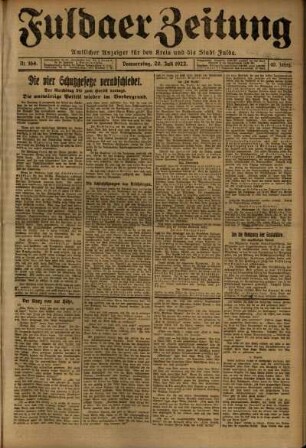 Ausgabe vom Donnerstag, den 20. Juli 1922.