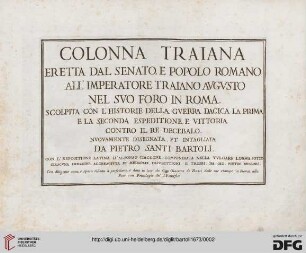 Colonna Traiana Eretta Dal Senato, E Popolo Romano All'Imperatore Traiano Augusto Nel suo Foro In Roma