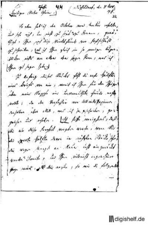 44: Brief von Wilhelm Heinse an Johann Wilhelm Ludwig Gleim