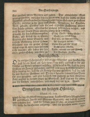 Evangelium am heiligen Ostertage.