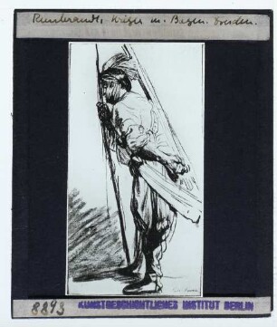 Rembrandt, Studie eines orientalischen Bogenschützen (Zeichnung Benesch 3) (Dresden KK)