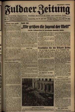 Ausgabe vom Donnerstag, den 30. Juli 1936.
