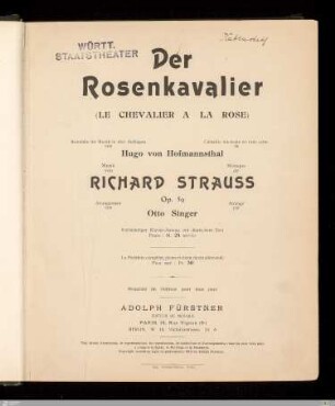 Der Rosenkavalier : op. 59