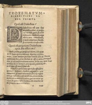 Erotematum Dialectices Liber Primus. Quid est Dialectica?