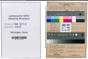 Entnazifizierung Anna Woringen , geb. 23.08.1911 (Aufseherin)