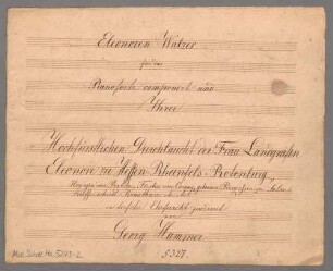 Eleonoren-Walzer, Klavier. - BSB Mus.Schott.Ha 5273-2