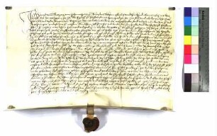 Konrad von Rechberg stellt dem Grafen von Helfenstein einen Lehenrevers aus über Lehengüter zu Donzdorf, Reichenbach und Hürbelsbach.