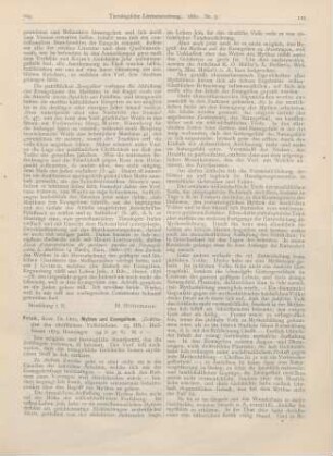 109-111 [Rezension] Frick, Otto, Mythus und Evangelium