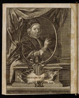 Portrait von Benedictus PP. XIV.