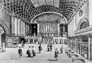 Leipzig: Hauptbahnhof ; Aufgang zu den Bahnsteigen (Sächsische Seite)