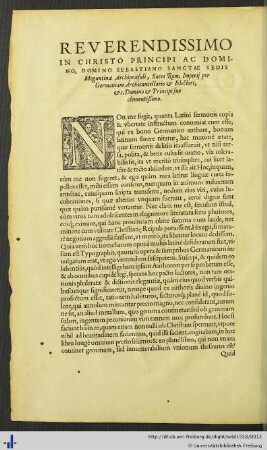 Widmung von Ioannes Guntherus.