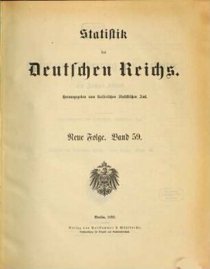 Statistik der Krankenversicherung der Arbeiter : im Jahre .... 59 = 1890 (1892)