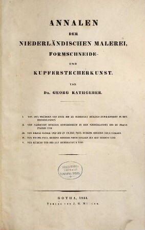 Annalen der niederländischen Malerei, Formschneide- und Kupferstecherkunst