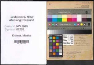 Entnazifizierung Martha Kramer , geb. 30.03.1902 (Lehrerin)