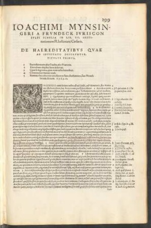 Ioachimi Mynsingeri A Frundeck Iurisconsulti Scholia In Lib. III. Institutionum Fl. Iustiniani Caesaris.